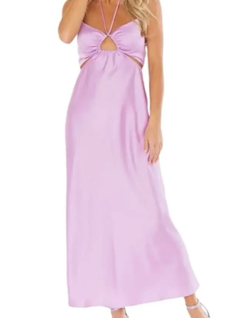 NWT Show Me Your MuMu Lilac Luxe Satin Codie Cutout Dress